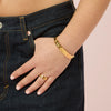 Tallulah Gold Red Scallop Star Bangle