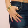 Tallulah Gold Turqouise Scallop Star Bangle