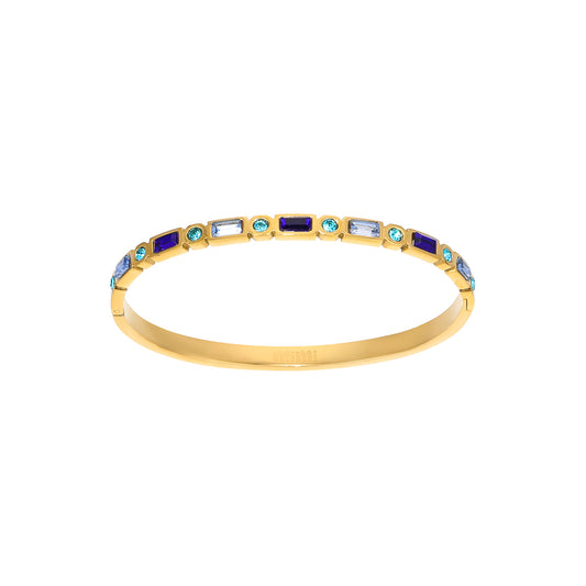 Tanieta Gold Blue Organic Bangle