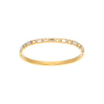 Tanieta Gold Crystal Organic Bangle
