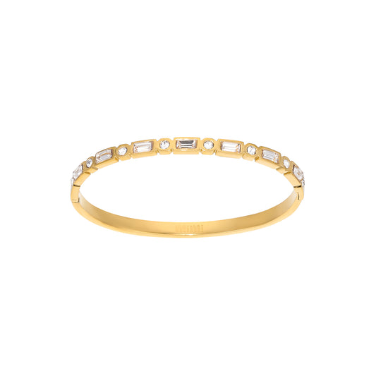 Tanieta Gold Crystal Organic Bangle