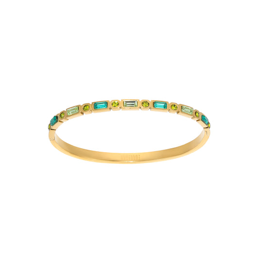 Tanieta Gold Green Organic Bangle