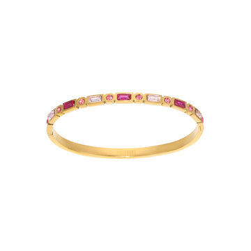 Tanieta Gold Pink Organic Bangle