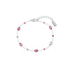 Beatrice Silver Pink Bracelet