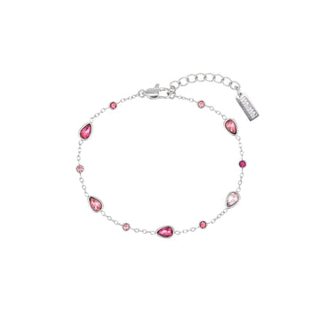 Beatrice Silver Pink Bracelet