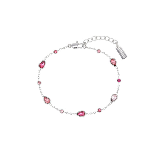 Beatrice Silver Pink Bracelet