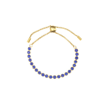 Tomi Blue Gold Tennis Bracelet