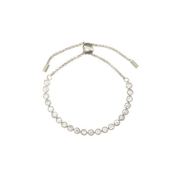Tomi Crystal Silver Tennis Bracelet