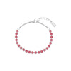 Tomi Silver Pink Tennis Bracelet