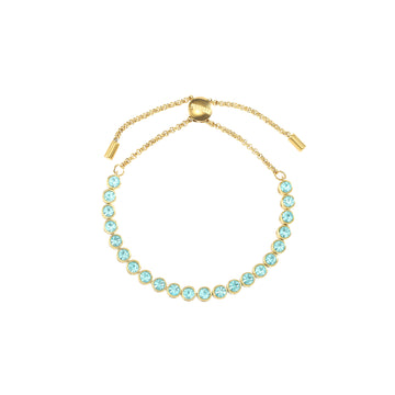 Tomi Turqouise Gold Tennis Bracelet