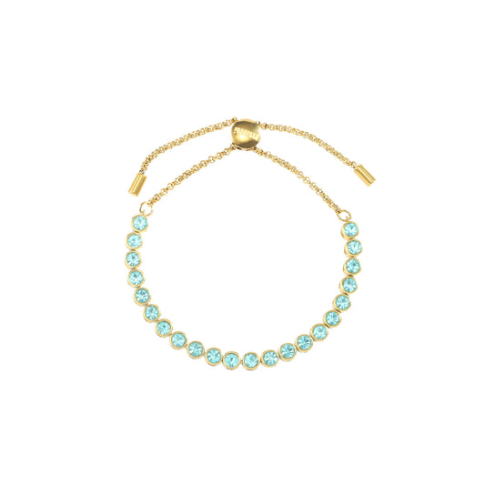 Tomi Turqouise Gold Tennis Bracelet