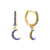 Tori Gold Blue Moon Huggie Earrings