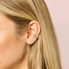 Tori Crystal Moon Huggie Earrings