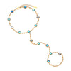 Tshenolo Multi-Tone Hand Chain Blue & Gold