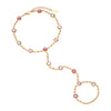 Tshenolo Multi-Tone Hand Chain Pink & Gold