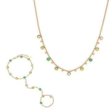 The Tshenolo & Grace Set  – Gold & Green