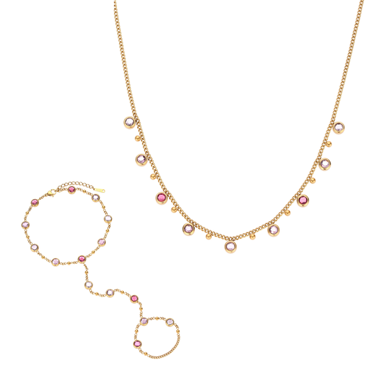 The Tshenolo & Grace Set  – Gold & Pink