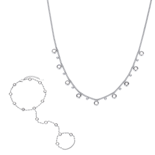 The Tshenolo & Grace Set  – Silver & Crystal