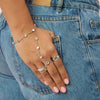 Tshenolo Droplet Hand Chain Crystal & Silver