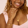 Tshenolo Multi-Tone Hand Chain Pink & Gold