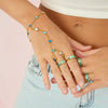 Tshenolo Multi-Tone Hand Chain Blue & Gold