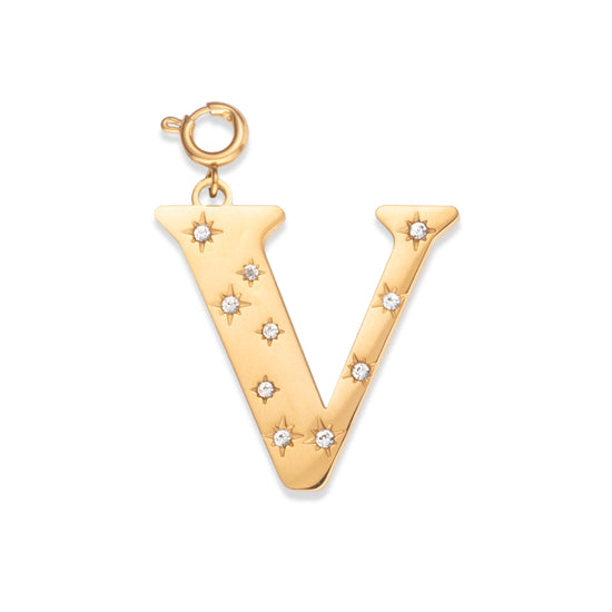 V Minnie Letter Star Necklace Charm