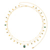 Ysabelle Gold Green Double Droplet Stacking Belly Chain