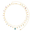 Ysabelle Gold Rainbow Double Droplet Stacking Belly Chain