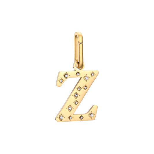 Z Minnie Letter Star Necklace Charm