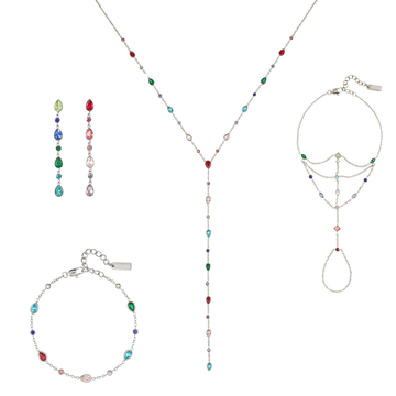 The Araminta, Kareena, Freya & Beatrice Set – Silver & Rainbow
