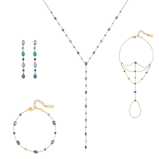The Araminta, Kareena, Freya & Beatrice Set – Gold & Blue