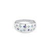 Isabel Silver Multi Blue Chubby Star Ring
