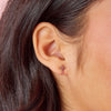 Camilla Cross Stud Earrings Gold & Pink