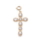 Phoebe Crystal Gold Cross Pendant Charm