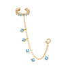 Millie Gold Turquoise Chunky Ear Cuff & Droplet Chain