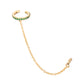 Kitty Green Gold Dainty Cuff & Ear Chain