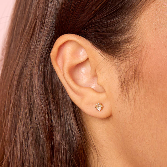 Francesca Gold Crystal Stud Earrings