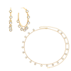 The Faiza Hoops & Ivy Belly Chain Set – Gold & Crystal