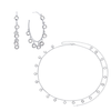 The Faiza Hoops & Ivy Belly Chain Set – Silver & Crystal