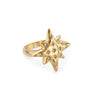 Willow Gold Crystal Chunky Star Ring SIZE N