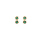 Molly Stud Earrings Gold & Green