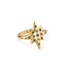 Willow Gold Multi-Green Chunky Star Ring SIZE N
