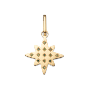 🎁 Aleena Gold Multi-Green Chunky Star Pendant Charm (100% off)