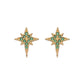 Cosima Star Stud Earrings Gold & Green