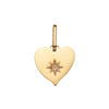 Millie Gold Pink Chunky Heart Pendant Charm