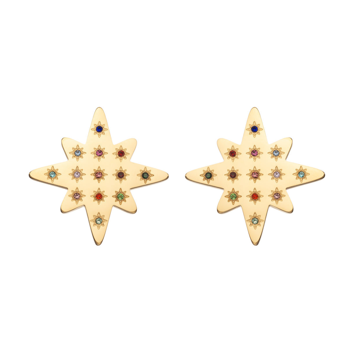 Kiki Rainbow Star Stud Earrings