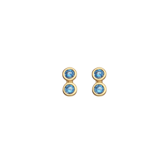 Molly Stud Earrings Gold & Turqouise