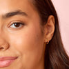 Nadine Gold Pink Dainty Gem Huggie Earrings