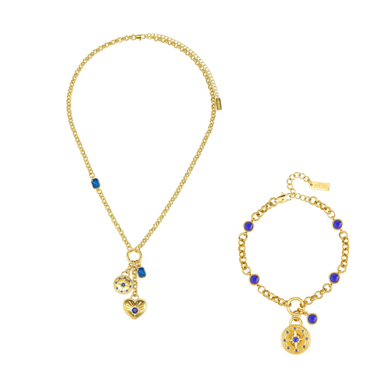 The Olive & Gigi Set – Gold & Blue