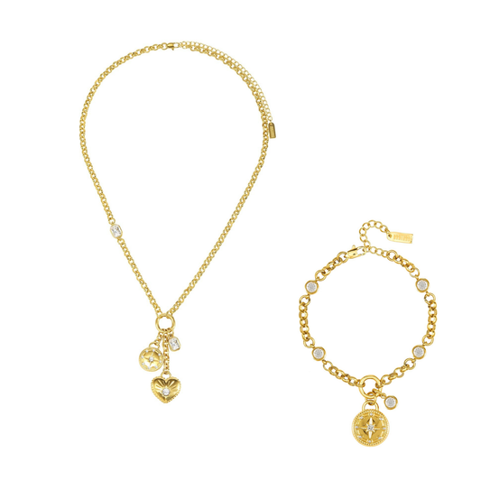 The Olive & Gigi Set - Gold & Crystal